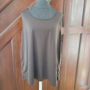 Maggie Barnes Womens Sleeveless Brown Tank Top Plus Size 2x